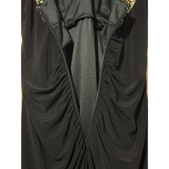 Xscape Black Maxi Dress with Gold Embellishments - Picture 7 of 10